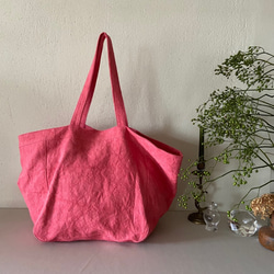 canvas linen bag (cherry pink) 9枚目の画像