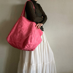 canvas linen bag (cherry pink) 2枚目の画像