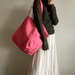 canvas linen bag (cherry pink) 10枚目の画像