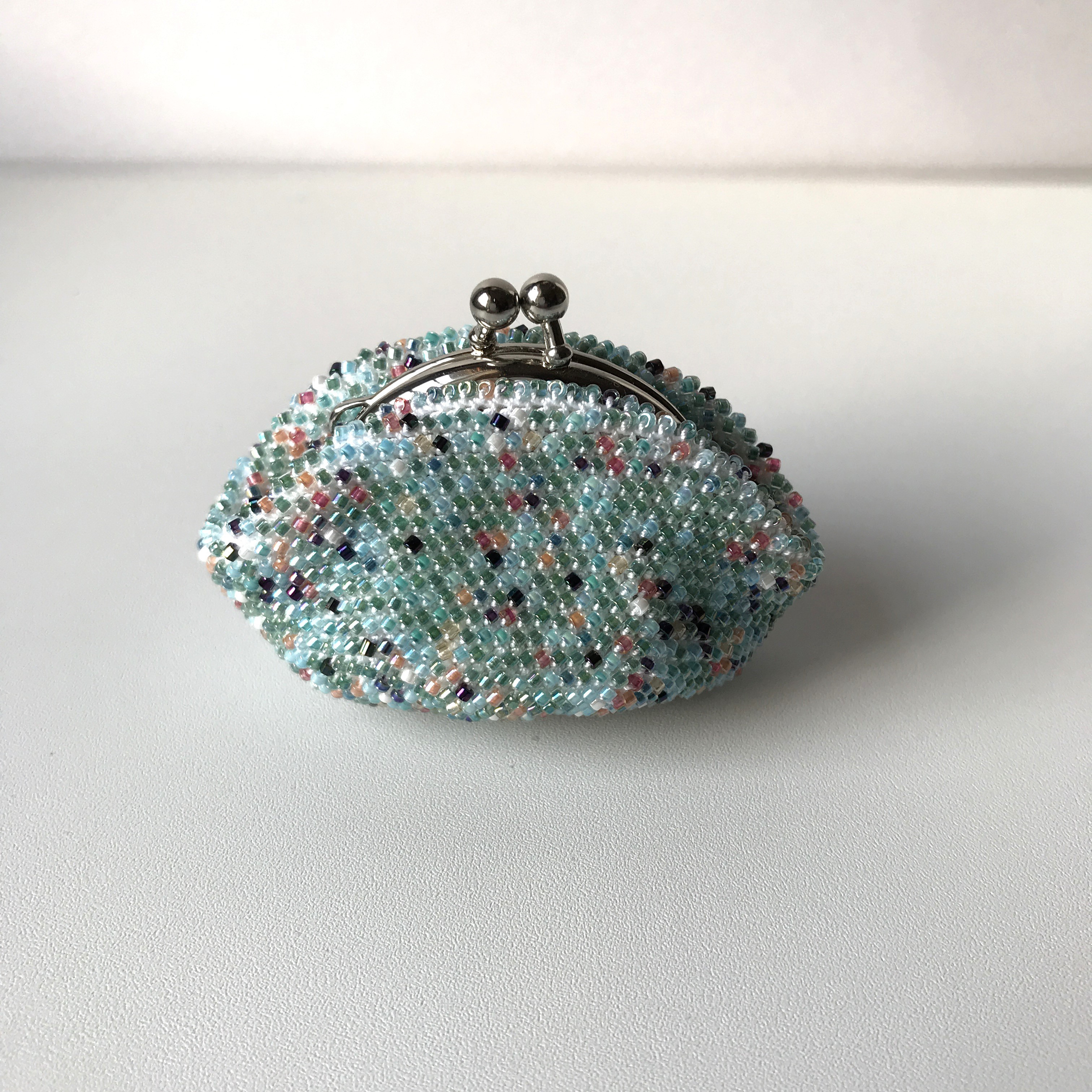 Beaded Purse --Blue Green Mix-- (Petite) 内布：Cathy