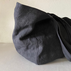 canvas linen bag (navy black) 3枚目の画像