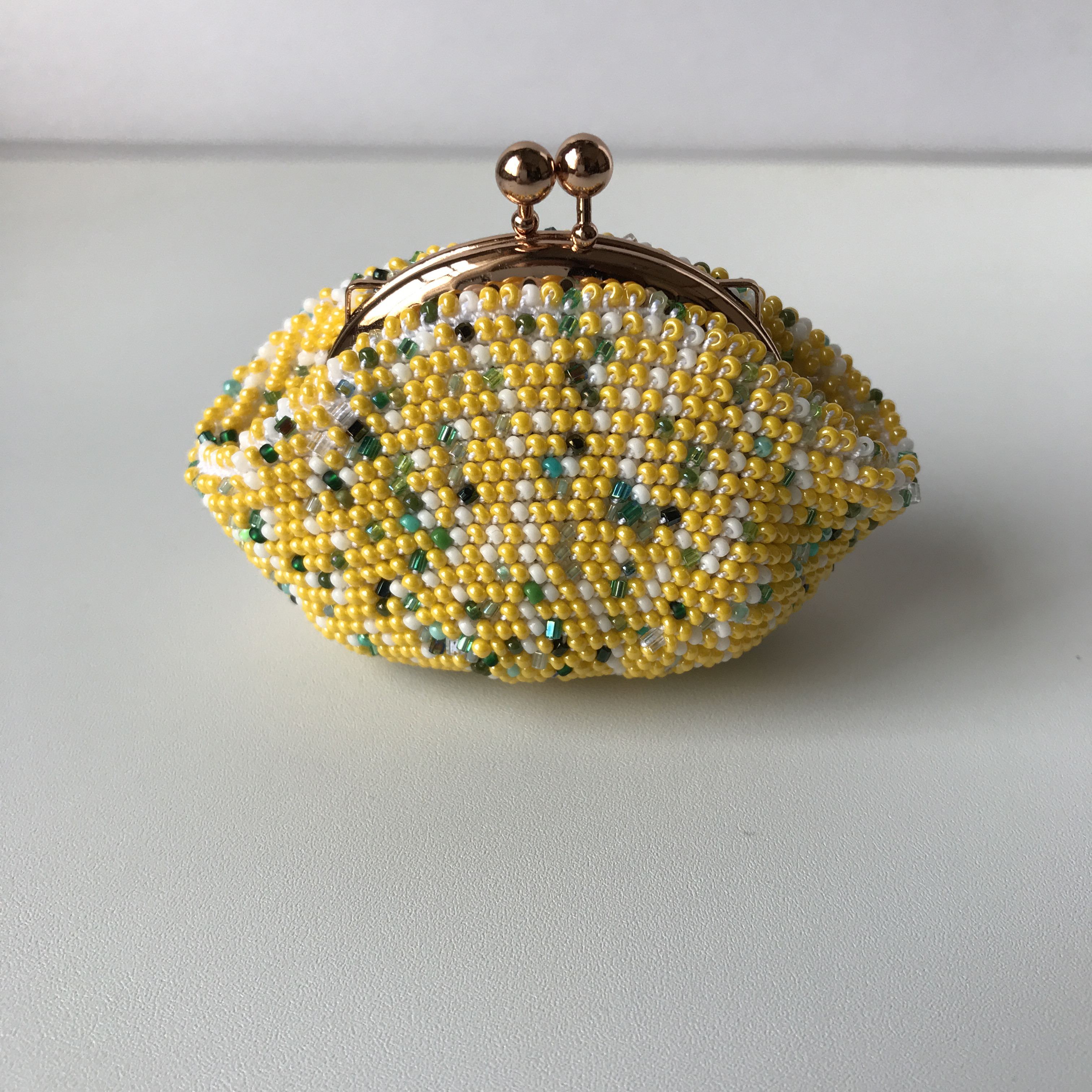 Beaded Purse --Mimosa-- (S) 内布：Cathy 口金：金色