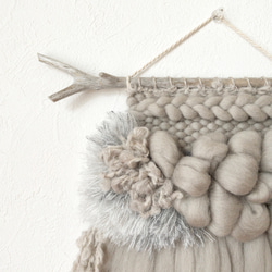 [獨一無二的物品] 浮木編織掛毯“暖灰色，k。” 第2張的照片