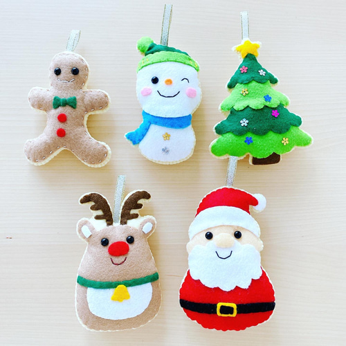 クリスマスガーランド オーナメント フェルト ガーランド あず 通販