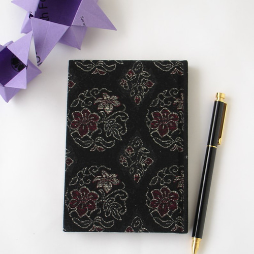 粋な布張りハードカバー自由帳（和モダン地味派手） 手帳 ゆいの部屋