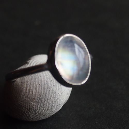 0244 レインボームーンストーン 天然石 シルバー 925 リング 16 0244 レインボームーンストーン 天然石 シルバー 925 リング 16