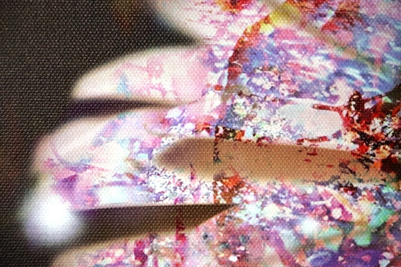 「光のさすほうへ」Ａ５サイズ　キャンパスプリント　アート　インテリア　自然　花　光　虹　神秘的　幻想的　コンパクト 4枚目の画像