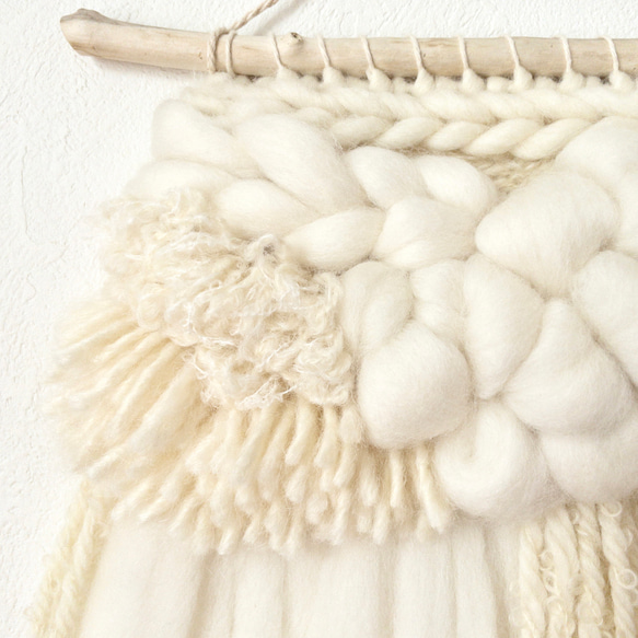 [獨一無二的物品] 編織掛毯“牛奶色掛毯。 C&#39;。” 第2張的照片