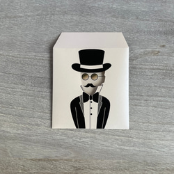 おもしろ ポチ袋　『色付き眼鏡の紳士』（一万円札専用ポチ袋）　3枚セット 3枚目の画像