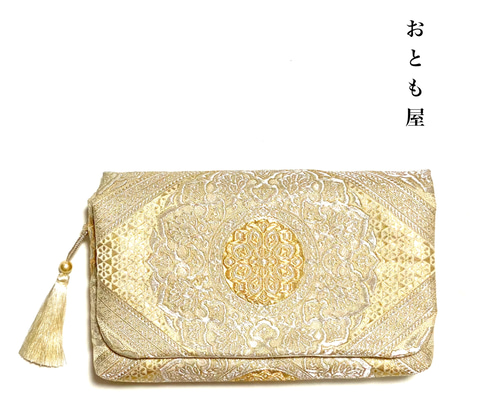 フォロー割・新品】 和装 クラッチバッグ 西陣織 本金 正絹 金襴
