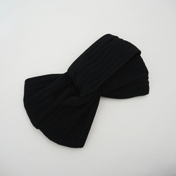 頭巾（結）☆羅紋針織隨機黑色 第4張的照片