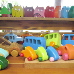 木製の車（大）　木のおもちゃ・動くおもちゃ・インテリア 6枚目の画像