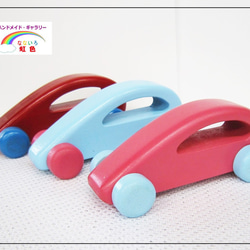 木製の車（大）　木のおもちゃ・動くおもちゃ・インテリア 1枚目の画像