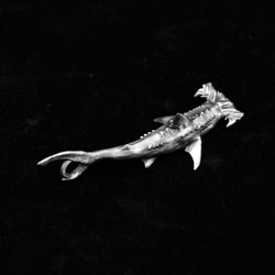 古代シュモクザメ 925 スターリングシルバー ペンダント、サメ ペンダント、小動物コレクション - 手作り 4枚目の画像