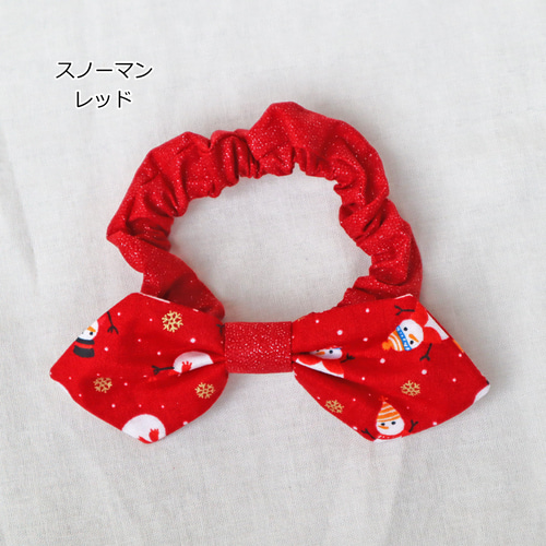 ペットとお揃い 犬用 猫用 2WAYクリスマスリボン 首輪 チョーカー