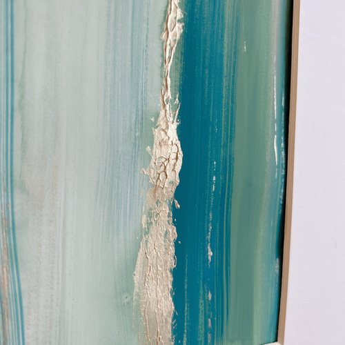 BAMBOO 緑 癒し 作品 アート 抽象画 絵画 額縁 ゴールド 緑 グリーン