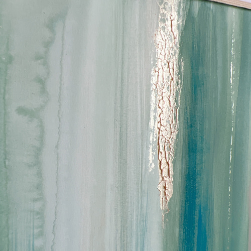 BAMBOO 緑 癒し 作品 アート 抽象画 絵画 額縁 ゴールド 緑 グリーン