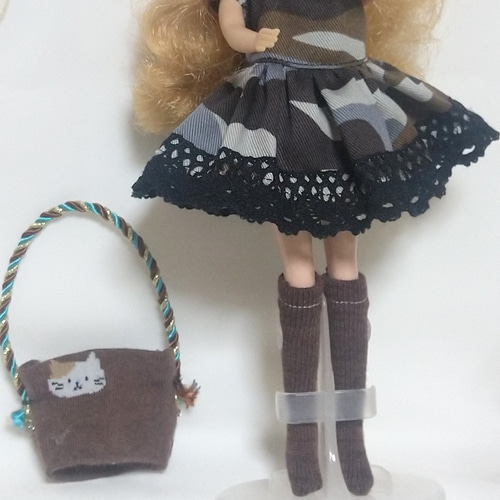迷彩柄B/リカちゃん着せ替え服etcの4点セット/ハンドメイド その他人形 