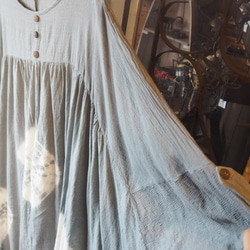 【SALE】絞り染めチュニック ポンチョ コットン100 100 Dyed Tunic Cotton　one－piec 16枚目の画像