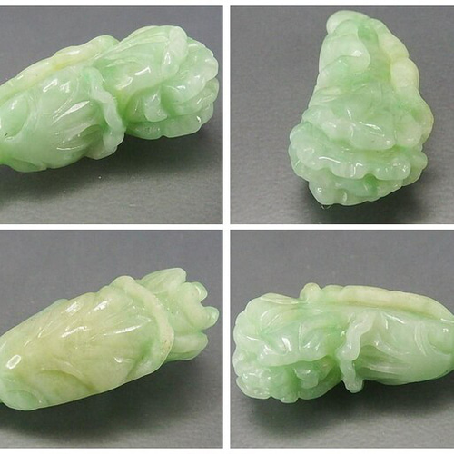 天然本翡翠白菜手彫り 天然本翡翠白菜手彫り 天然本翡翠白菜手彫り