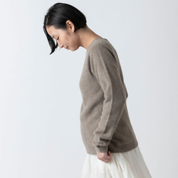 【新品】enrica 羊絨&amp;羊毛針織/深棕色 第12張的照片