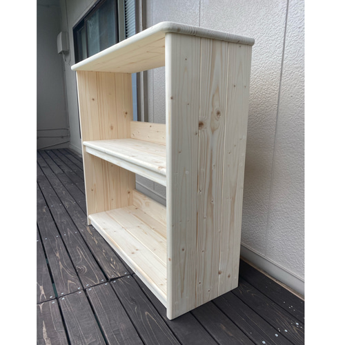 ★彡【新品】　通常サイズ　無塗装　ワイドＡタイプ　絵本棚　ハンドメイド ☆彡【新品】 通常サイズ 無塗装 ワイドAタイプ 絵本棚