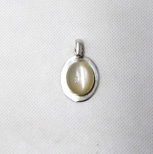 キャッツアイムーンストーン・未使用シルバー９２５製トップ1！