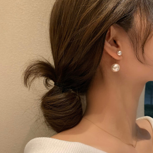 パールピアス 2way 上品ピアス ピンク お呼ばれピアス 結婚式