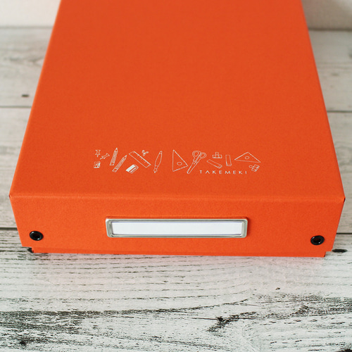 そぼっくす(カラフル 内側 ネイビー/オレンジ) A5サイズ 安価版お道具