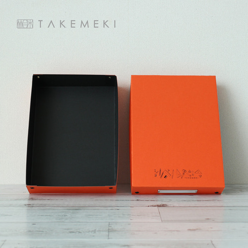 そぼっくす(カラフル 内側 ネイビー/オレンジ) A5サイズ 安価版お道具