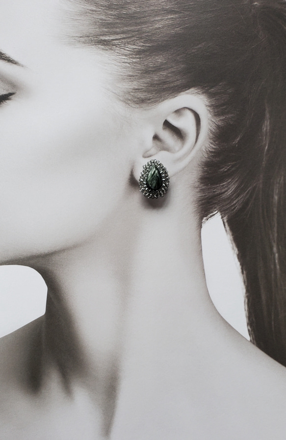 《人気No.1》天然石セラフィナイトのピアス＆イヤリング 7枚目の画像