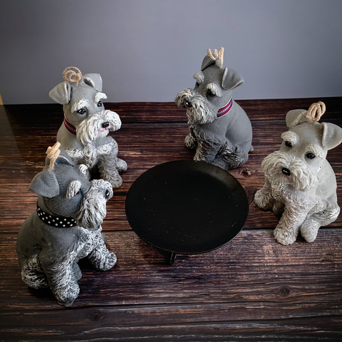 シュナウザー キャンドル ソイキャンドル ボタニカルキャンドル 犬