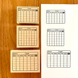選べる！【カレンダーはんこ】６デザイン　自宅学習の時間割やシフトのハンコ 在宅学習・時間管理のスタンプ　手帳・カレンダー 4枚目の画像