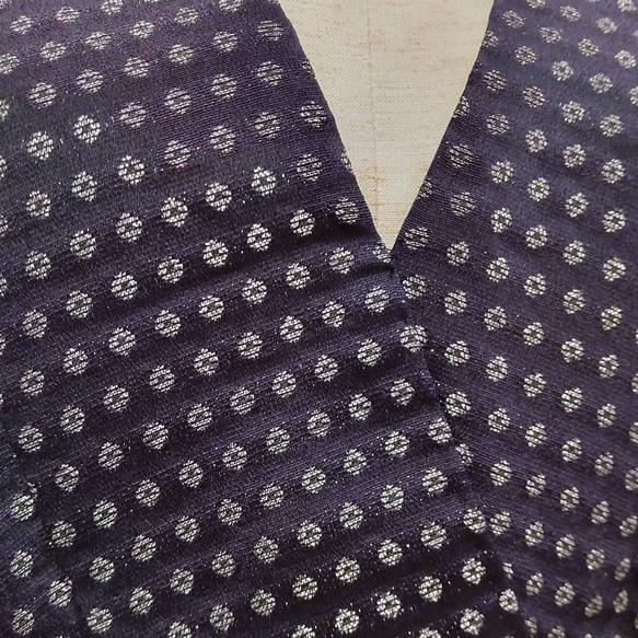 銀線靛藍連衣裙：小紋 / 和服翻拍 / 2 個工作日內發貨 / 免費國內送貨 / 2208d03 第9張的照片