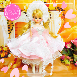 リカちゃん ドレス 着せ替え 人形服 ハンドメイド服 ♡ルイーズ