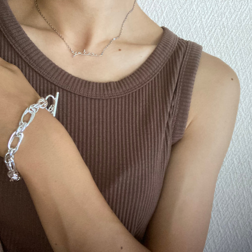 silver925チャンキーチェーンブレスレット チェーンブレスレット