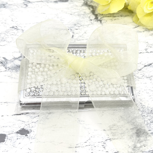 SWAROVSKI ビジュー カードケース 名刺入れ ハンドメイドの