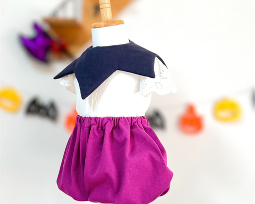 ハロウィンかぼちゃパンツセット(魔法使い) 【ベビー 衣装 仮装