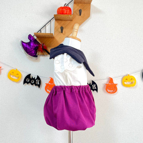 ハロウィンかぼちゃパンツセット(魔法使い) 【ベビー 衣装 仮装