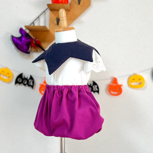 ハロウィンかぼちゃパンツセット(魔法使い) 【ベビー 衣装 仮装