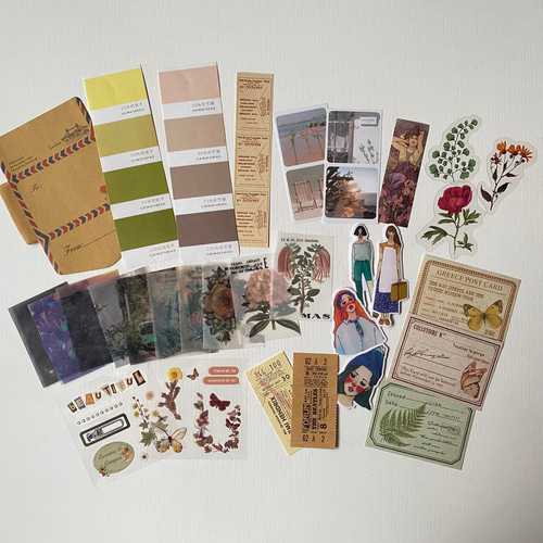 再々販♡】コラージュ素材 箱入り 200枚セット