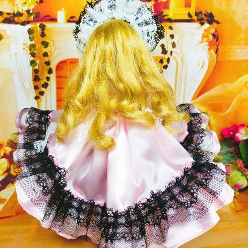 リカちゃん 人形服 ドレス ピンク ドール服 ボンネット リカちゃん 人形服 ドレス ピンク ドール服 ボンネット