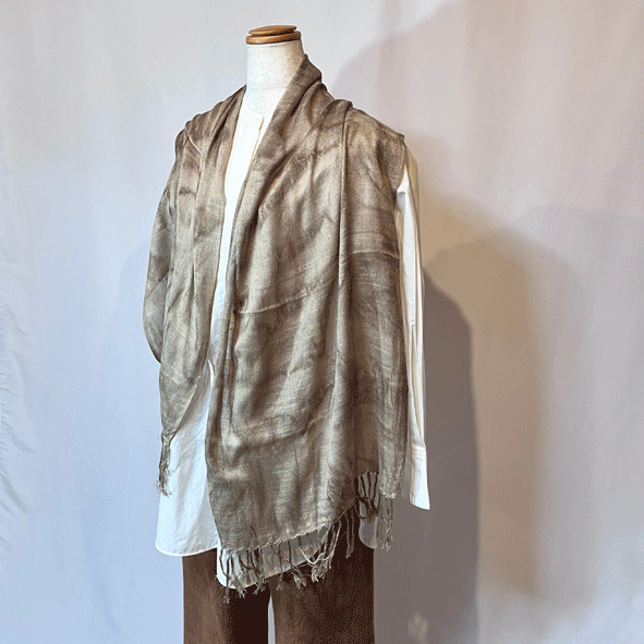 柿渋染めシルクストール K22040 12,375円