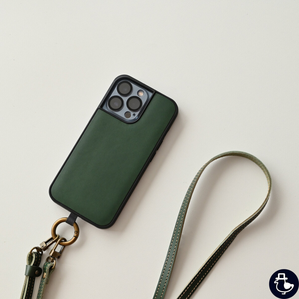 iPhone限定 リアケース 【 イタリアンレザー スマホショルダー セット 】 プレゼント 本革 父の日 EE03M