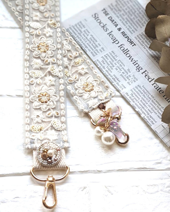 楽天市場】【10cm単位】 インド刺繍リボン ショルダーストラップ