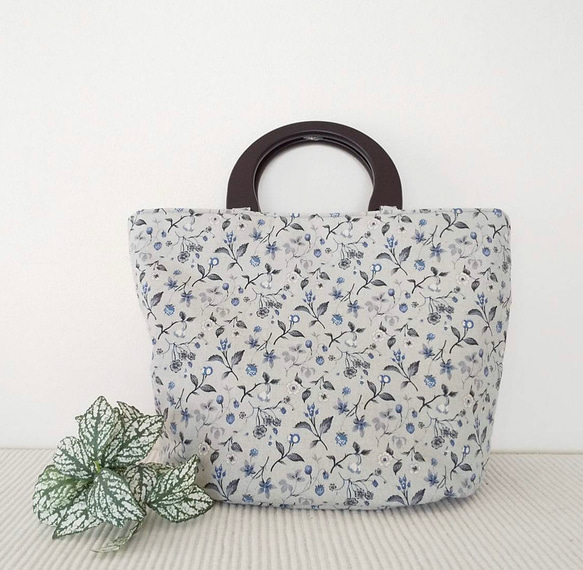 wood❤︎花柄トートbag トートバッグ 北欧bagと天然石のお店 通販