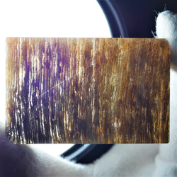 希少　1点物！千層　ガーデンクォーツ　長方形プレート　スライス　ブラウン　58ｍｍ　天然石インテリア　原石 2枚目の画像