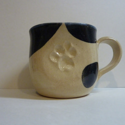 マグカップ（黒ぶち猫イメージ）【リニューアルオープン40％引き】 1枚目の画像