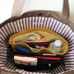 フォレストグリーン　倉敷産帆布使用バッグインバッグ【受注製作】 4枚目の画像