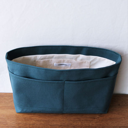 フォレストグリーン　倉敷産帆布使用バッグインバッグ【受注製作】 2枚目の画像